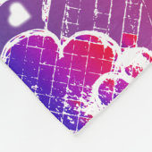 Paarse en rode roomkleurige rotsachtige kunsten fleece deken (Hoek)