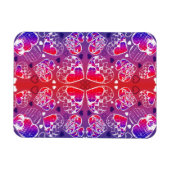 Paarse en rode roomkleurige rotsachtige kunsten magneet (Horizontaal)