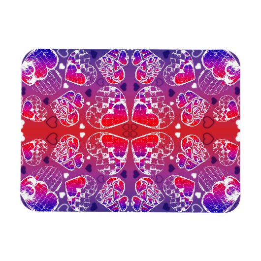 Paarse en rode roomkleurige rotsachtige kunsten magneet (Horizontaal)