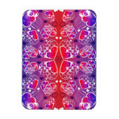 Paarse en rode roomkleurige rotsachtige kunsten magneet (Verticaal)