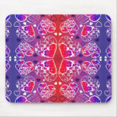 Paarse en rode roomkleurige rotsachtige kunsten muismat (Voorkant)