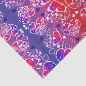 Paarse en rode roomkleurige rotsachtige kunsten tissuepapier (Detail)