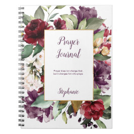 Paarse en Rode Rozen Pioenrozen Gebedsjournaal Notitieboek