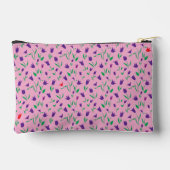 Paarse en rode tulpen op roze achtergrond etui (Achterkant)