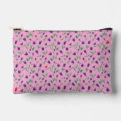 Paarse en rode tulpen op roze achtergrond etui (Voorkant)