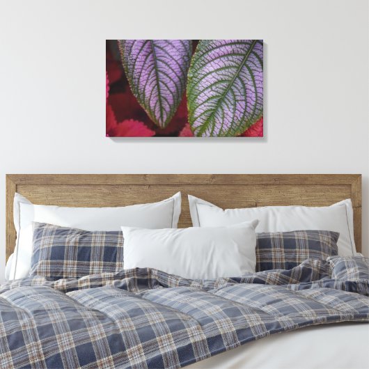 Paarse en rode verlaten canvas (Insitu (Slaapkamer))