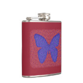 Paarse en rode vlinder heupfles (Rechts)