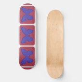 Paarse en rode vlinder skateboard (Voorkant)