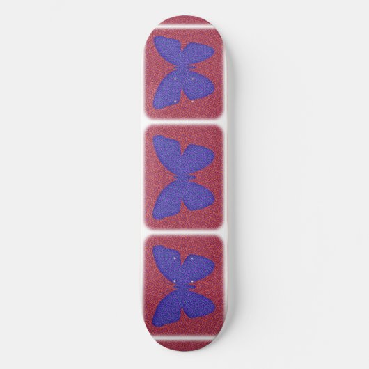Paarse en rode vlinder skateboard (Voorkant)