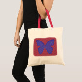 Paarse en rode vlinder tote bag (Voorkant (product))