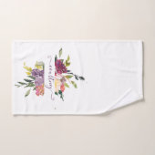 Paarse en rode waterverf bad handdoek (Handdoek)