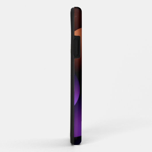 Paarse en Roos Gold Semi-cirkels, naam monogram Case-Mate iPhone Case (Achterkant/rechts)