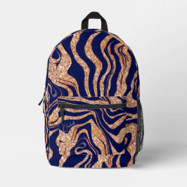 Paarse en Roos gouden glitter toevoegen Jouw naam  Bedrukte Rugzak