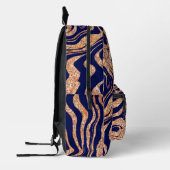 Paarse en Roos gouden glitter toevoegen Jouw naam  Bedrukte Rugzak (Links)