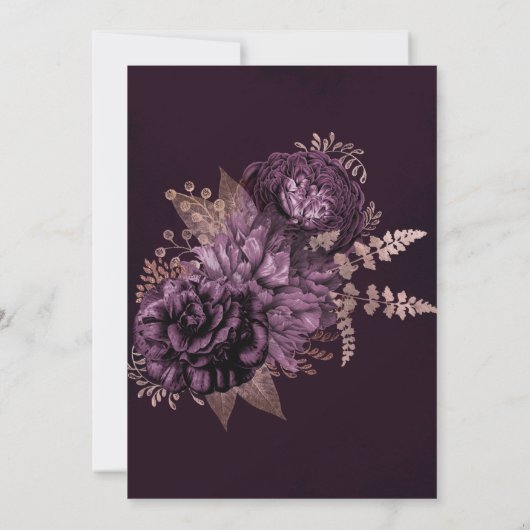 Paarse en Roos gouden peroneschower Kaart (Achterkant)