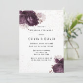 Paarse en Roos gouden pony's Glitter Weddenschap Kaart (Staand voorkant)