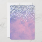 Paarse en roze 10e verjaardag ballon kaart (Achterkant)