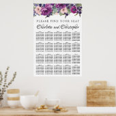 Paarse en roze 20-tafel weddenschappen poster (Keuken)