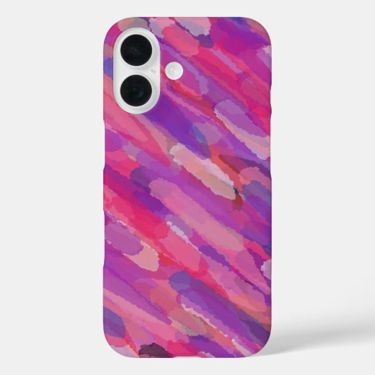 Paarse en Roze Abstract Patroon Case-Mate iPhone Case (Achterkant)