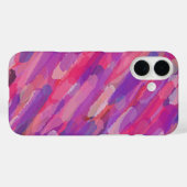 Paarse en Roze Abstract Patroon Case-Mate iPhone Case (Achterkant (horizontaal))