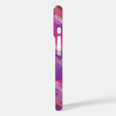 Paarse en Roze Abstract Patroon Case-Mate iPhone Case (Achterkant / Links)