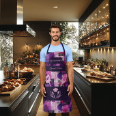 Paarse en roze Abstract - Vetgedrukte monochrome k Schort