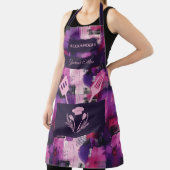 Paarse en roze Abstract - Vetgedrukte monochrome k Schort (Insitu)