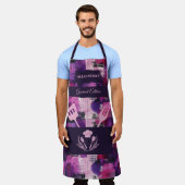 Paarse en roze Abstract - Vetgedrukte monochrome k Schort (Gedragen)