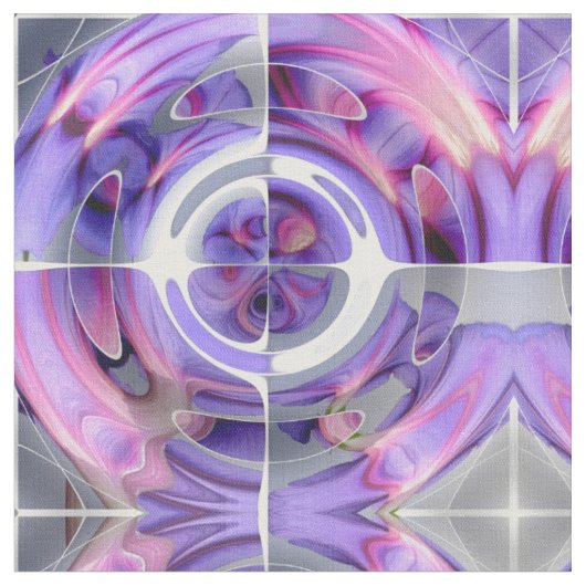 Paarse en Roze Abstracte Collage Stof (Close Up)