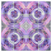 Paarse en Roze Abstracte Collage Stof (Swatch)