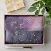 Paarse en Roze Abstracte Fluid Art Tissuepapier (Geschenk)