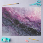 Paarse en Roze Abstracte Fluid Art Tissuepapier (Craft)