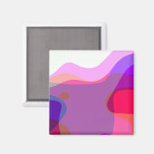 Paarse en roze Abstracte kunst 109 Magneet (Voorkant / Achterkant)