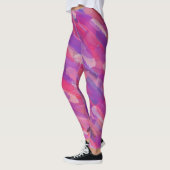 Paarse en roze Abstracte Leggings van het Patroon (Links)
