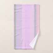 Paarse en roze Abstracte strepen Bad Handdoek (Handdoek)