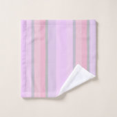 Paarse en roze Abstracte strepen Bad Handdoek (Wasdoekje)