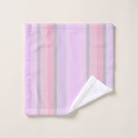 Paarse en roze Abstracte strepen Bad Handdoek (Wasdoekje)
