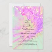 Paarse en roze Abstracte Waterverf, Kaart (Voorkant)