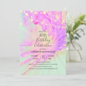 Paarse en roze Abstracte Waterverf, Kaart (Staand voorkant)