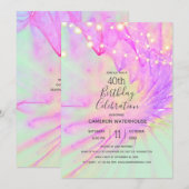 Paarse en roze Abstracte Waterverf, Kaart (Voorkant / Achterkant)