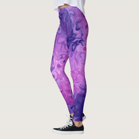 Paarse en roze achtergrond leggings (Links)