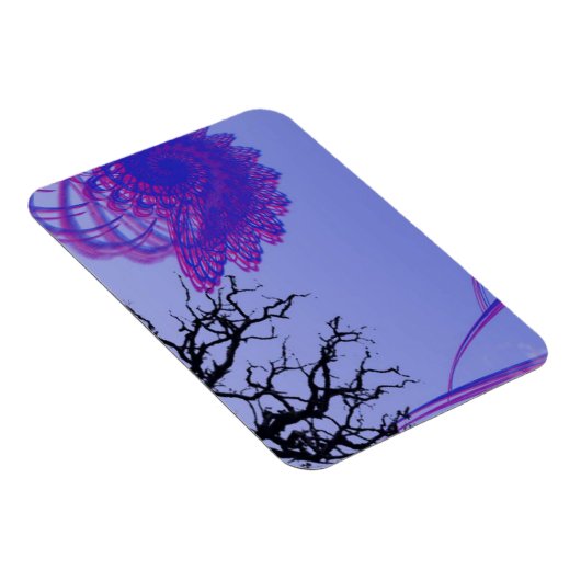 Paarse en roze afmetingen in het bos magneet (Rechterzijde)