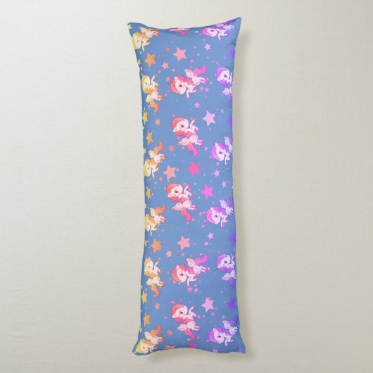 Paarse en roze Baby Pillow Lichaamskussen (Achterkant (Verticaal))