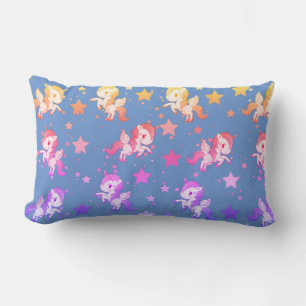 Paarse en roze Baby Unicorns Lumbar Pillow Kussen