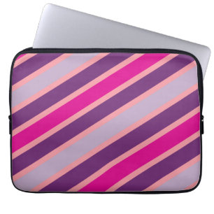 Paarse en roze band Moderen Patroon Laptop Sleeve