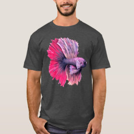 Paarse en roze bètavis t-shirt