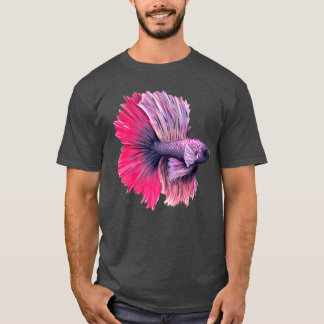 Paarse en roze bètavis t-shirt