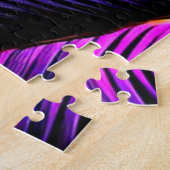 Paarse en roze bladeren legpuzzel (Zijkant)