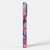 Paarse en roze bloei abstractie Case-Mate iPhone case (Achterkant / Rechts)