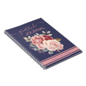 Paarse en roze bloem dankbaarheid Journal notitieb Notitieboek (Rechterzijde)